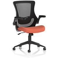 Orbit Black Mesh Back Chair, Folding Arms, Quest Crab
