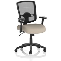 Portland Mesh Back Task Operator Chair, Height Adjustable Arms, Quest Salt