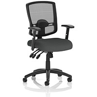 Portland III Mesh Back Chair, Height Adjustable Arms, Quest Mussel