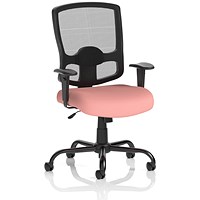 Portland HD Mesh Back Chair, Height Adjustable Arms, Quest Shrimp