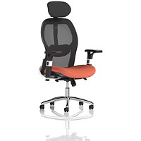 Sanderson II Mesh Back Chair With Headrest, Height Adjustable Arms, Quest Crab