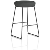Turin Stool, Black Frame, Quest Mussel Seat Pad