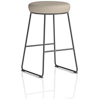 Turin Stool, Black Frame, Quest Salt Seat Pad