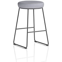 Turin Stool, Black Frame, Quest Shell Seat Pad