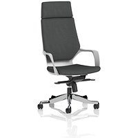 Xenon Executive High Back Chair With Headrest, Fixed Height Arms, Quest Mussel