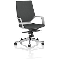 Xenon Executive Medium Back Chair, Fixed Height Arms, Quest Mussel