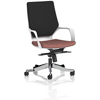 Xenon Executive Medium Black Back Chair, Fixed Height Arms, Rivet Forge