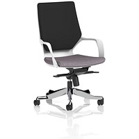 Xenon Executive Medium Black Back Chair, Fixed Height Arms, Rivet Fuse