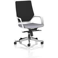 Xenon Executive Medium Black Back Chair, Fixed Height Arms, Quest Shell