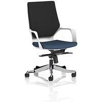Xenon Executive Medium Black Back Chair, Fixed Height Arms, Quest Whelk