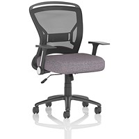 Zeus Mesh Back Task Operator Chair, Folding Arms, Rivet Fuse