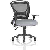 Zeus Mesh Back Task Operator Chair, Folding Arms, Quest Shell
