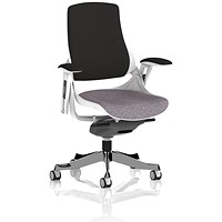 Zure Black Back Executive Chair, Height Adjustable Arms, Rivet Fuse