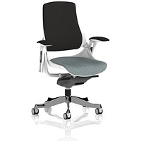 Zure Black Back Executive Chair, Height Adjustable Arms, Rivet Tensile