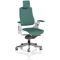 Zure Executive Chair With Headrest, Height Adjustable Arms, Quest Kelp