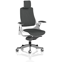Zure Executive Chair With Headrest, Height Adjustable Arms, Quest Mussel