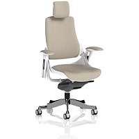 Zure Executive Chair With Headrest, Height Adjustable Arms, Quest Salt