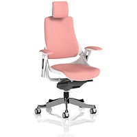 Zure Executive Chair With Headrest, Height Adjustable Arms, Quest Shrimp