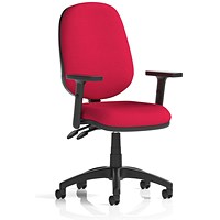 Luna II Lever Task Operator Chair, With Height Adjustable Arms, Bergamot Cherry