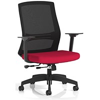 Ventra Mesh Back Task Operator Chair, Height Adjustable Arms, Bergamot Cherry