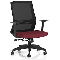 Ventra Mesh Back Task Operator Chair, Height Adjustable Arms, Ginseng Chilli