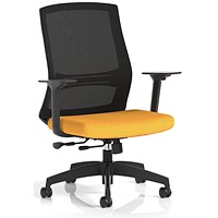 Ventra Mesh Back Task Operator Chair, Height Adjustable Arms, Senna Yellow