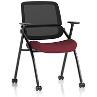 Capra Mesh Back Folding Training Chair, Ginseng Chilli