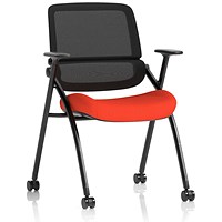 Capra Mesh Back Folding Training Chair, Tabasco Orange