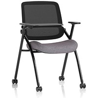 Capra Mesh Back Folding Training Chair With Writing Table, Rivet Fuse