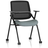 Capra Mesh Back Folding Training Chair With Writing Table, Rivet Tensile