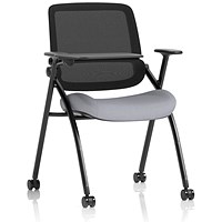 Capra Mesh Back Folding Training Chair With Writing Table, Quest Shell