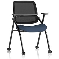 Capra Mesh Back Folding Training Chair With Writing Table, Quest Whelk