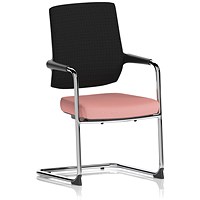 Vero Airmesh Back Cantilever Chair, Quest Shrimp