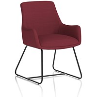 Quote Sled Base Reception Chair Bespoke Colour Ginseng Chilli