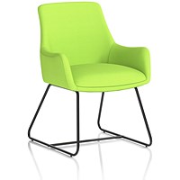 Quote Sled Base Reception Chair Bespoke Colour Myrrh Green
