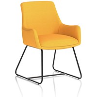 Quote Sled Base Reception Chair Bespoke Colour Senna Yellow