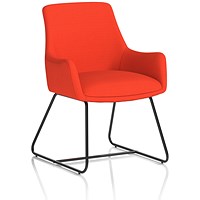 Quote Sled Base Reception Chair Bespoke Colour Tabasco Orange