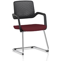 Cosmo Cantilever Chair, Black Frame, Ginseng Chilli