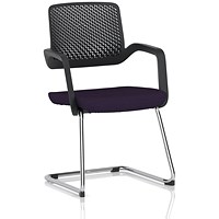 Cosmo Cantilever Chair, Black Frame, Tansy Purple
