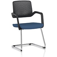 Cosmo Cantilever Chair Black Frame Bespoke Colour Seat Quest Limpet