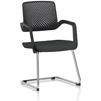 Cosmo Cantilever Chair Black Frame Bespoke Colour Seat Quest Mussel