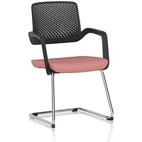 Cosmo Cantilever Chair Black Frame Bespoke Colour Seat Quest Shrimp