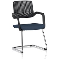 Cosmo Cantilever Chair Black Frame Bespoke Colour Seat Quest Whelk