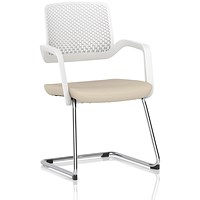 Cosmo Cantilever Chair White Frame Bespoke Colour Seat Quest Salt