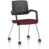 Cosmo Training Chair Black Frame Bespoke Colour Seat Ginseng Chilli