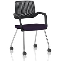 Cosmo Training Chair Black Frame Bespoke Colour Seat Tansy Purple