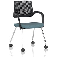 Cosmo Training Chair Black Frame Bespoke Colour Seat Rivet Quench
