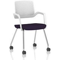 Cosmo Training Chair White Frame Bespoke Colour Seat Tansy Purple
