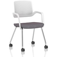 Cosmo Training Chair White Frame Bespoke Colour Seat Rivet Fuse