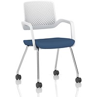 Cosmo Training Chair White Frame Bespoke Colour Seat Quest Limpet